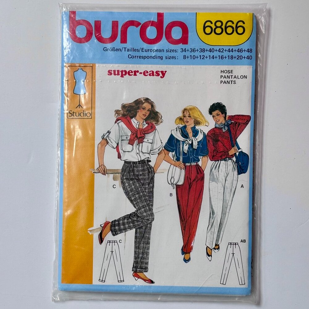 Burda pattern 6866 pants